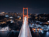 bosphorus bridge in the night