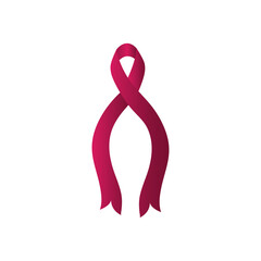 Wall Mural - icon of ribbon of breast cancer awareness