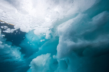 Wall Mural - underwater iceberg, svalbard, norway