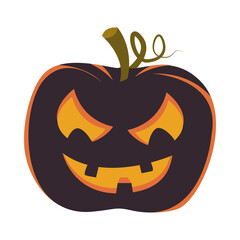 Sticker - halloween pumpkin with face icon