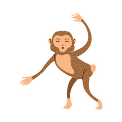 Poster - wild monkey animal nature icon