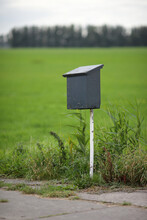 Rural Dutch Mailbox At The Beginning Of A Driveway