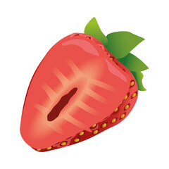 Poster - sweet strawberry delicious isolated icon