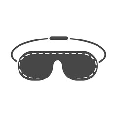 Sticker - eye sleep mask accessory silhouette icon style