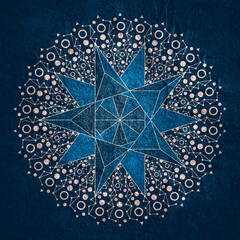 Wall Mural - radial dots in circle form. fireworks explosion background. circular design element. abstract geomet