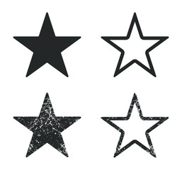 Wall Mural - star shape icon. vector illustration image. rating and review symbol with grunge texture. decoration