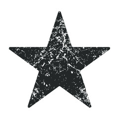 star shape icon. vector illustration image. rating and review symbol with grunge texture. decoration