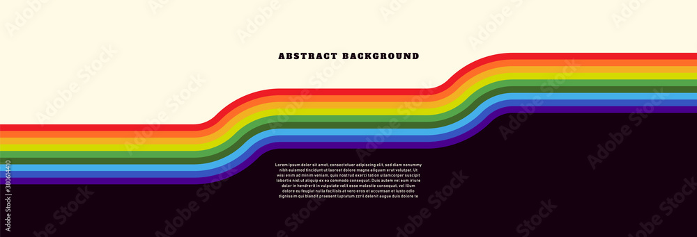 Simple abstract background with spectrum design in retro style. Vector illustration. - obrazy, fototapety, plakaty 