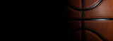 Fototapeta Sport - Closeup detail of basketball ball texture background
