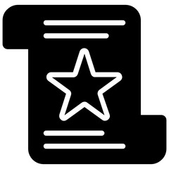 Poster - 
Feedback form vector, star on sheet flat icon 
