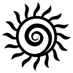 Poster - tribal sun vector