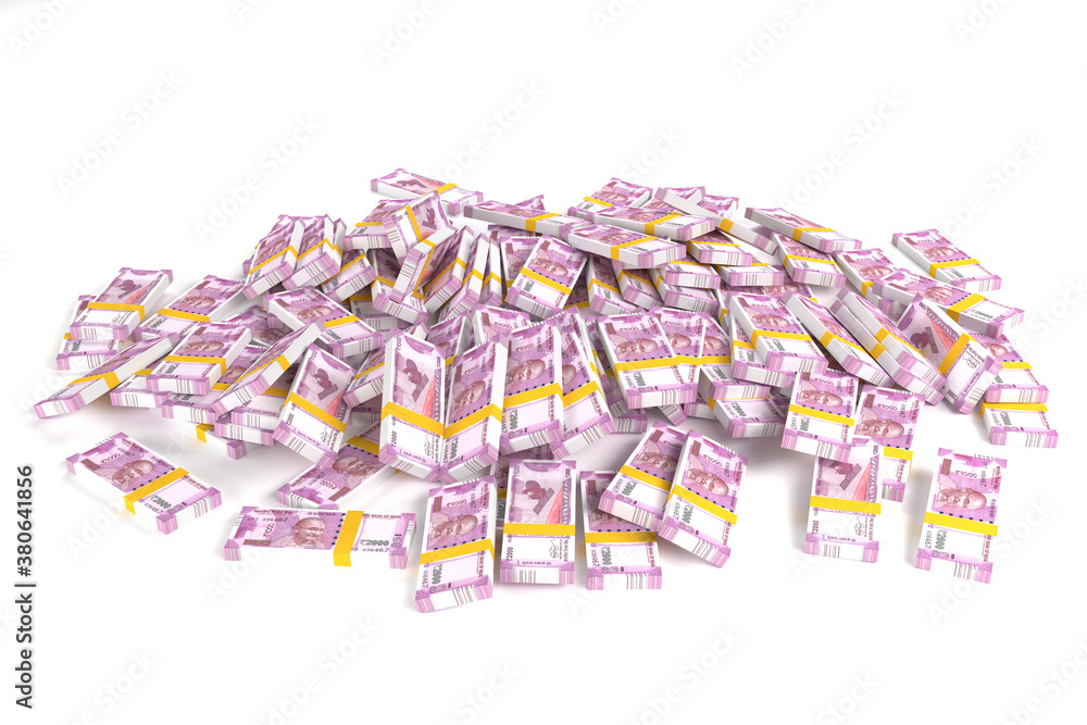 Indian Currency 2000 rupee- 3D Rendered Image Stock Illustration ...