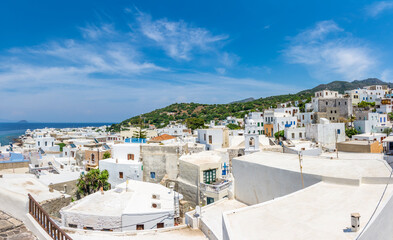 Mandraki Village street view in Nisyros Island. Nisyros Island is populer tourist destination on Aegean Sea.