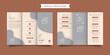 © Raw Vector - Spa business trifold brochure template. Modern, Natural  and Professional tri fold brochure vector design. Simple and minimalist promotion layout.