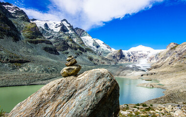 Canvas Print - landscape at the Grossglockner mountain in austria