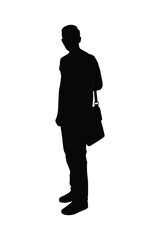 Wall Mural - Standing man silhouette vector