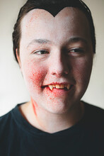 Portrait Of A Teenage Vampire At Halloween