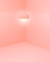 Pink Lamp In A Pink Room Illustration