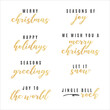© linebyline - Happy Holidays, Merry Christmas, Seasons Greetings, Joy To The World Vector Text Icon Illustration Background for flyers, post cards, greeting cards, scrapbooks, web