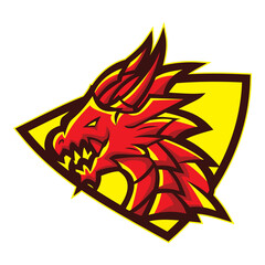 Red Head Dragon E Sport Logo