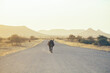 © AlejandroMCB photo & film/Stocksy - Donkey walking on a dirt road in the countryside at sunset