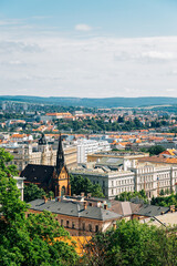 Wall Mural - Brno city panorama view from Spilberk Castle in Brno, Czech Republic