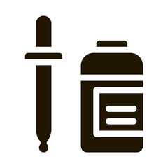 Poster - Medicine Dropper Supplements Icon Vector . Contour Illustration