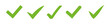 © Bohdan - Set of green vector marks. Check or tick icon isolated on a white background. Vector illustration.