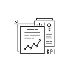 minimal thin line kpi icon like scorecard