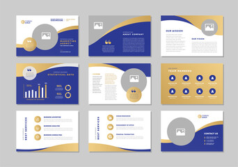 Wall Mural - Business Presentation Brochure Guide Design | Powerpoint  Slide Template | Sales Guide Slider