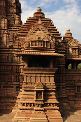 Wall Mural - Khajuraho Group of Monuments, Hindu temples and Jain temples in Chhatarpur district, Madhya Pradesh, India, Nagra style architecture, UNESCO World Heritage Site.