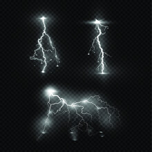 Lightning Flash Light Thunder Sparks On A Transparent Background.Fire And Ice Fractal Lightning, Plasma Power Backgroundvector Illustration. Lightning PNG.	