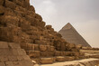 Panoramic view from Giza Desert, Architecture and historical place from Egypt, El Cairo 2018