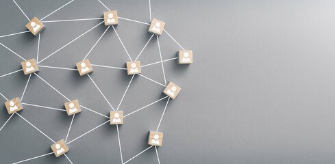 teamwork, network and community concept.