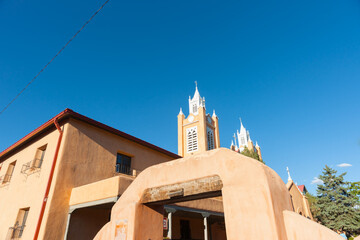 Wall Mural - San Felipe de Neri Church in Spanish architectural style in Plaza, Albuquerque, New Mexico, USA.