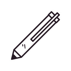 Sticker - pen line style icon vector design