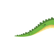 Crocodile Tail Vector Illustration Design Template