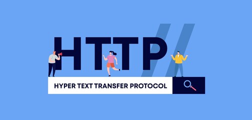 Wall Mural - http hyper text transfer protocol. programming and coding technologies and web software digital grap