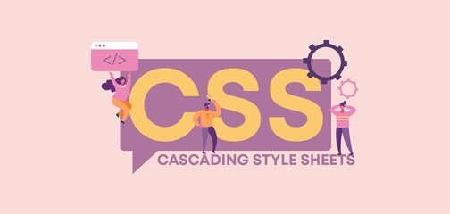 Wall Mural - css cascading style sheets. programming and coding technologies development of online applications w