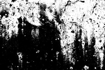 Wall Mural - The grunge texture is black and white. Monochrome abstract background. Pattern of scratches, chips, and paint strokes. Black smudges, scuffing, wear and tear