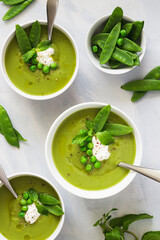 Wall Mural - Green Peas and Mint Soup