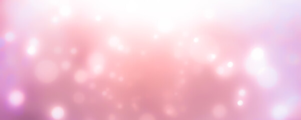 Wall Mural - abstract pink bokeh background - christmas or spring concept - blurred bokeh circles - greeting card
