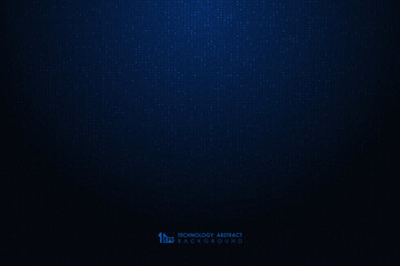 Wall Mural - abstract futuristic blue design with dots particles pattern artwork decorative background. illustrat