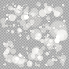 Wall Mural - effect of bokeh. festive background with defocused lights. christmas glowing glitter element. vector