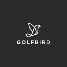 Golf Bird Logo. Bird Icon