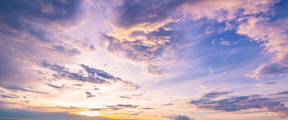 Wall Mural - sky and clouds autumn sunset background