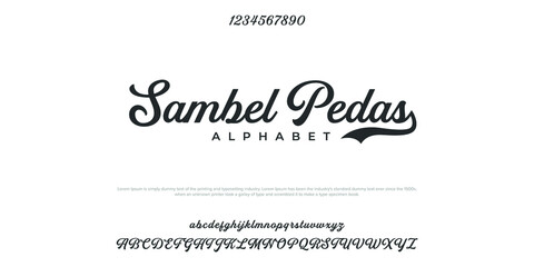 abstract minimal serif alphabet fonts. typography technology vector illustration
