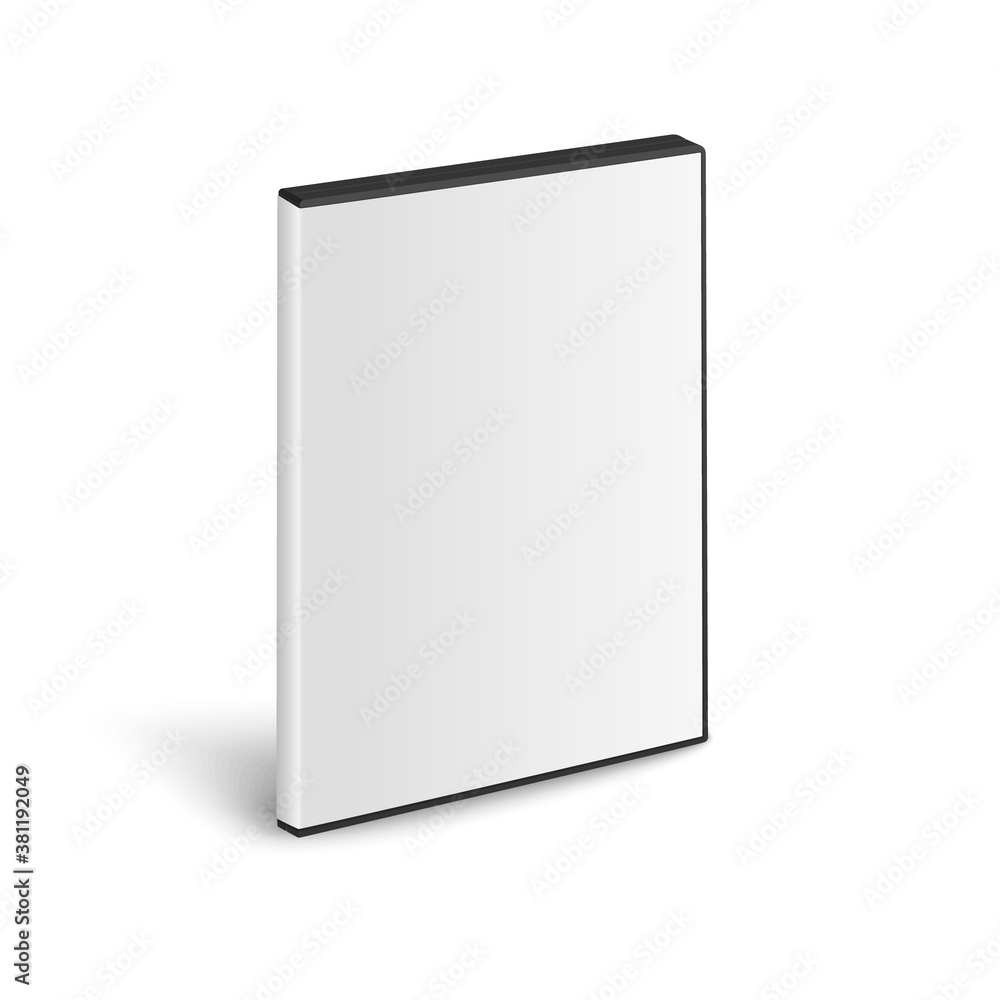 Vector 3d Realistic Cover Box for CD, DVD Closeup Isolated on White ...