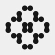 © vector_master - Abstract Cross Pattern Dots Logo generative computational art illustration
