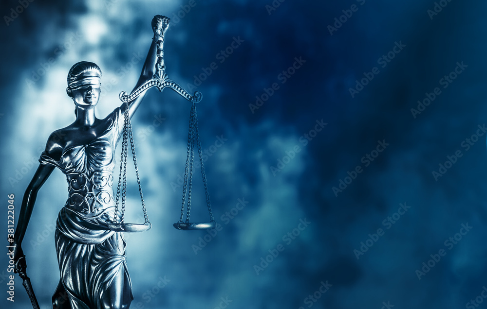 Legal law concept image Scales of Justice. - obrazy, fototapety, plakaty 